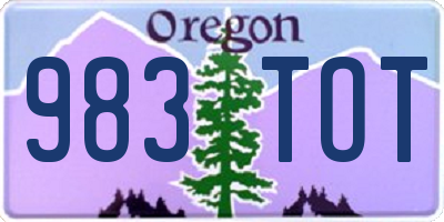 OR license plate 983TOT
