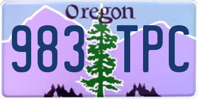 OR license plate 983TPC