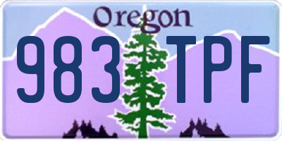 OR license plate 983TPF