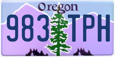 OR license plate 983TPH