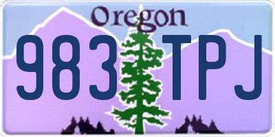 OR license plate 983TPJ