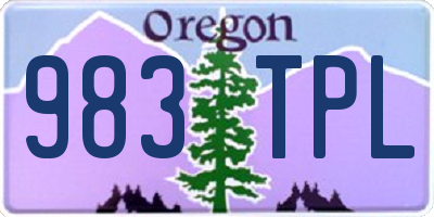 OR license plate 983TPL