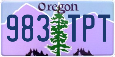 OR license plate 983TPT