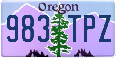 OR license plate 983TPZ