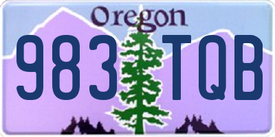 OR license plate 983TQB