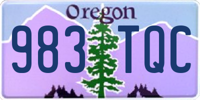 OR license plate 983TQC
