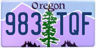 OR license plate 983TQF