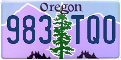 OR license plate 983TQO