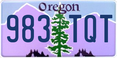 OR license plate 983TQT