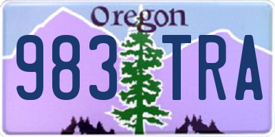OR license plate 983TRA