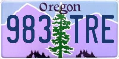 OR license plate 983TRE