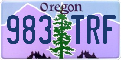 OR license plate 983TRF