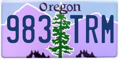 OR license plate 983TRM