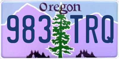 OR license plate 983TRQ
