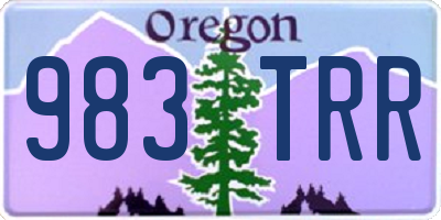 OR license plate 983TRR