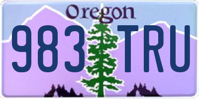 OR license plate 983TRU