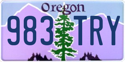 OR license plate 983TRY