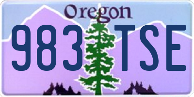 OR license plate 983TSE