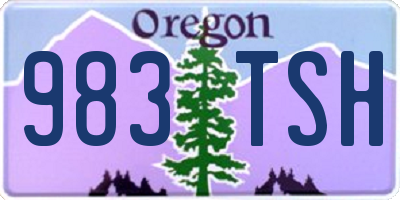 OR license plate 983TSH