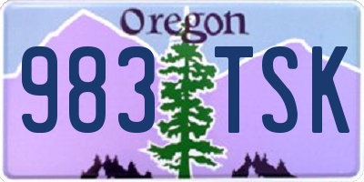 OR license plate 983TSK