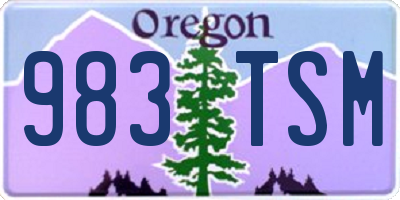 OR license plate 983TSM