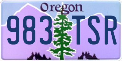 OR license plate 983TSR