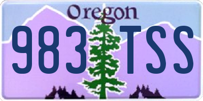 OR license plate 983TSS