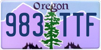 OR license plate 983TTF