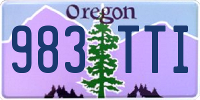OR license plate 983TTI