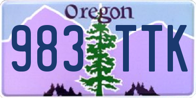 OR license plate 983TTK