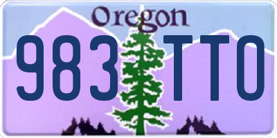 OR license plate 983TTO
