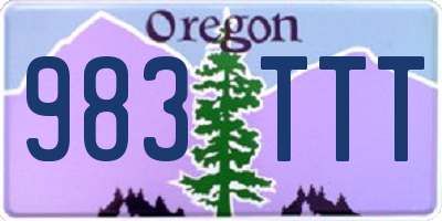 OR license plate 983TTT