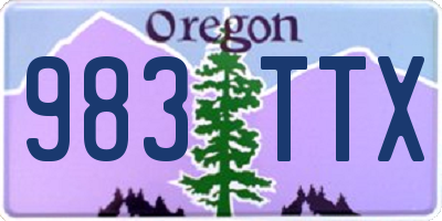 OR license plate 983TTX