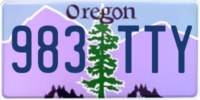 OR license plate 983TTY