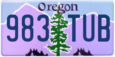 OR license plate 983TUB