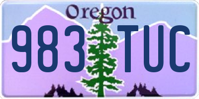 OR license plate 983TUC