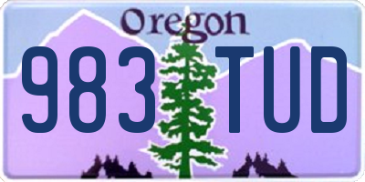 OR license plate 983TUD