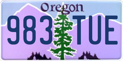 OR license plate 983TUE