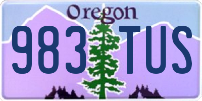 OR license plate 983TUS