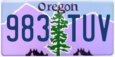 OR license plate 983TUV