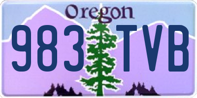 OR license plate 983TVB