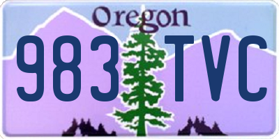 OR license plate 983TVC