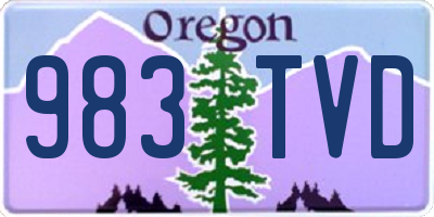 OR license plate 983TVD