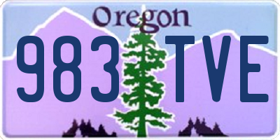 OR license plate 983TVE