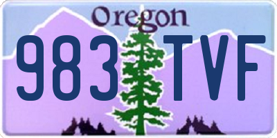 OR license plate 983TVF