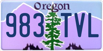 OR license plate 983TVL