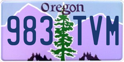 OR license plate 983TVM