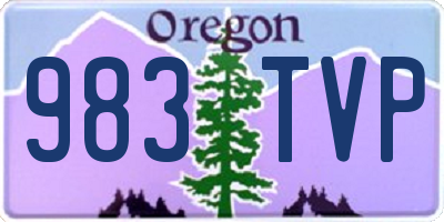 OR license plate 983TVP