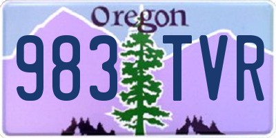 OR license plate 983TVR
