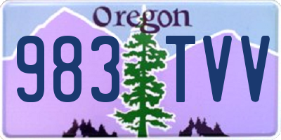 OR license plate 983TVV